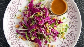 Thumbnail image for Spicy Red Cabbage Kohlrabi Salad