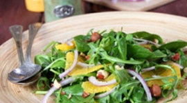 Thumbnail image for Starting 2012 Happy & Healthy with an Orange-Spinach-Arugula Salad